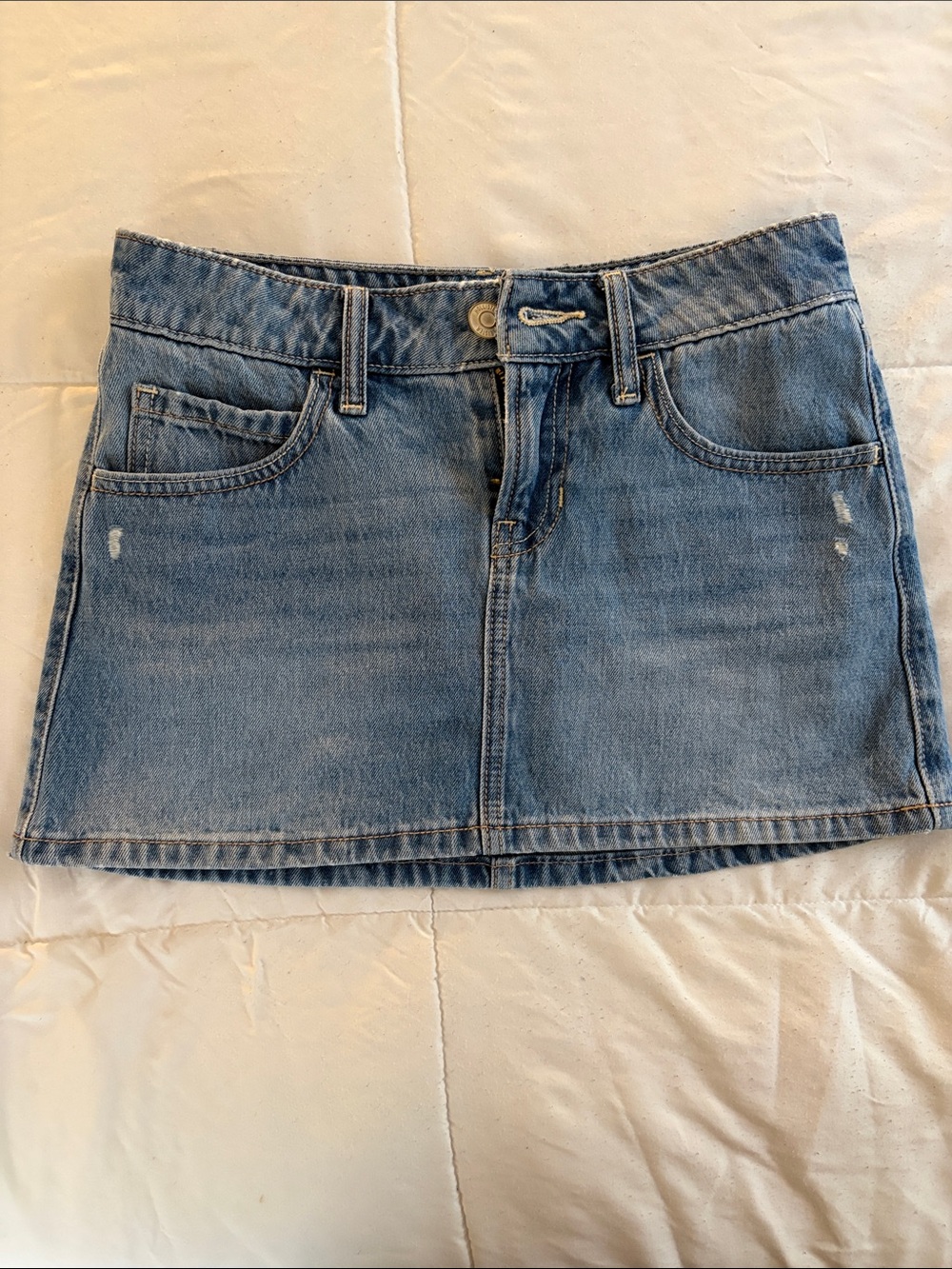 Hollister Light Blue Denim Mini Skort